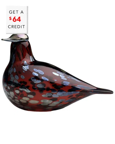 Iittala Toikka Ruby Bird With $64 Credit In Burgundy