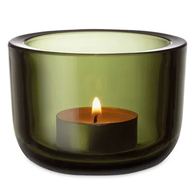 Iittala Valkea Tealight Candle Holder In Green