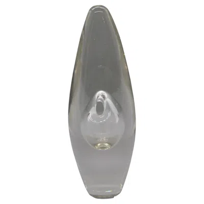 Pre-owned Iittala Vintage  "orkidea" Orchid Crystal Vase By Timo Sarpaneva Finland 6.75" In Purple