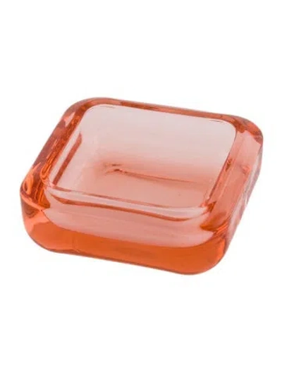 Pre-owned Iittala "vitriini" Glass Box In Orange