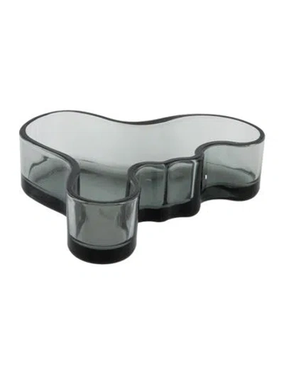 Pre-owned Iittala X Alvar Aalto Small Catchall Dish W/ Tags In Blue/clear