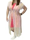 Ijoah Long Kimono In Multi Color In Multi