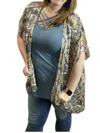 Ijoah Snakeskin Kimono In Brown Multi In Brown