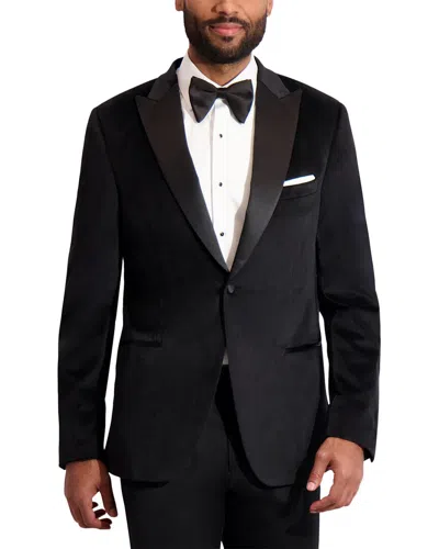 Ike Behar Velvet Tuxedo Jacket In Black