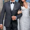 Ike Behar 'xavier' Charcoal Grey Tuxedo In Gray