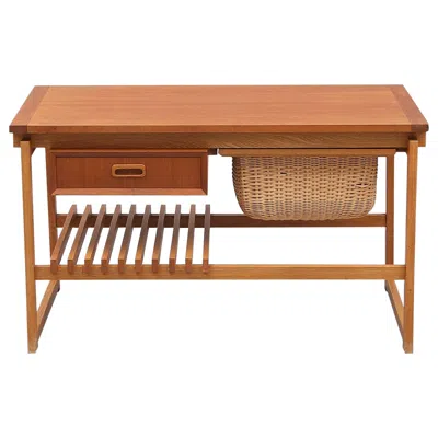 Pre-owned Ikea 1960s Vintage  Coffee / Sewing Table In Teak + Oak In Brown