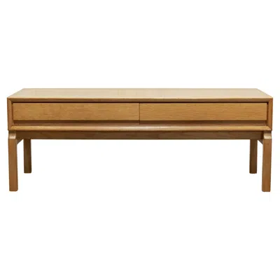 Pre-owned Ikea 1963 Oak Storage Bench Sideboard Mtp Collection By Marian Grabinski  In Brown