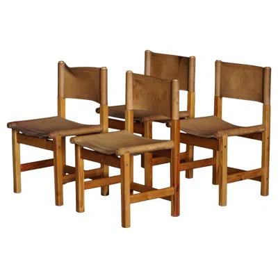 Pre-owned Ikea 20th Century, Set Of 4 "kotka" Dining Chairs By Tomas Jelinek For , 1980s In Brown
