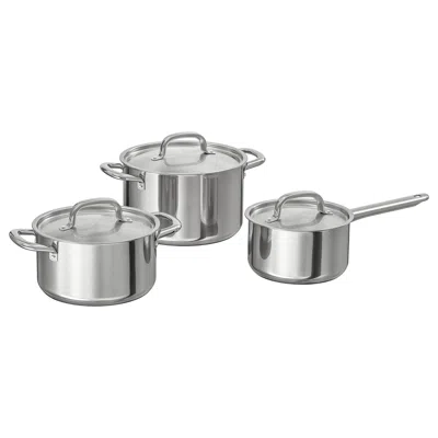 Ikea 365+ Cookware, Set Of 6, Stainless Steel