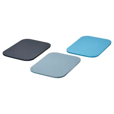 Ikea 365+ Cutting Board, Black-blue Gray-blue/light Blue, 8 ¾x6 ¼ " In Multi