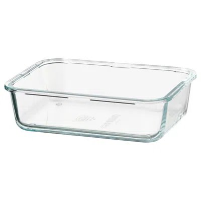 Ikea 365+ Food Container, Rectangular/glass, 34 oz