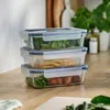 Ikea 365+ Food Container With Lid, Rectangular/plastic, 34 oz In Transparent