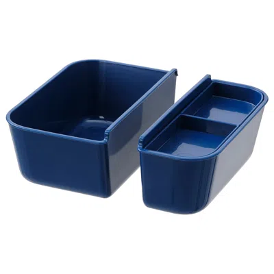 Ikea 365+ Insert For Food Container, Set Of 2, Dark Blue