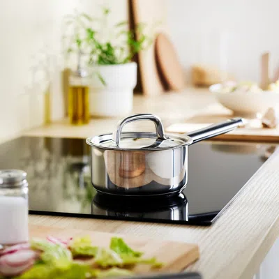 Ikea 365+ Saucepan With Lid, Stainless Steel, 1.1 Qt In Silver