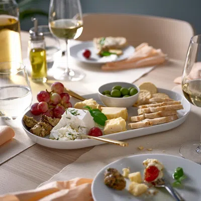 Ikea 365+ Serving Plate, White, 14x8 "