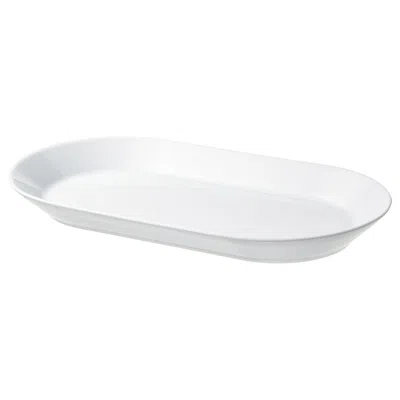 Ikea 365+ Serving Plate, White, 15x8 ¾ "