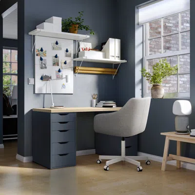 Ikea Alex Drawer Unit, Black-blue, 14 1/8x27 1/2 "