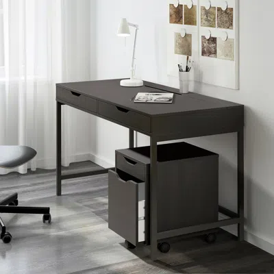 Ikea Alex Drawer Unit On Casters, Black-brown/black, 14 1/8x19 5/8 "