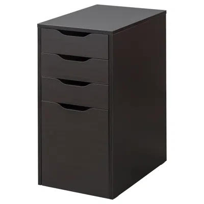 Ikea Alex Drawer Unit/drop File Storage, Black-brown, 14 1/8x27 1/2 "