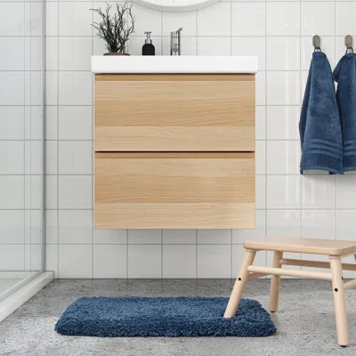 Ikea Almtjärn Bath Mat, Dark Blue, 16x24 "