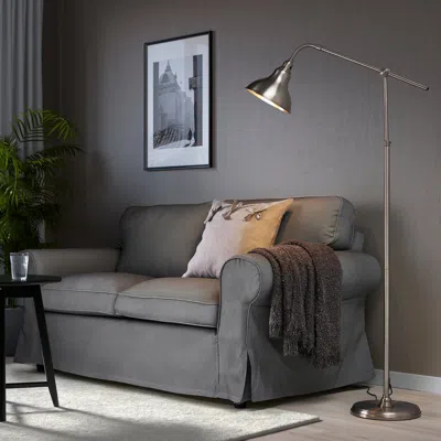 Ikea Ankarspel Floor/reading Lamp, Pewter Effect, Base Diameter: 11 "