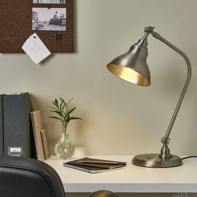 Ikea Ankarspel Work Lamp, Pewter Effect, Base Diameter: 9 "
