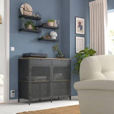 Ikea Apotekare Wall Shelf, Black, 19 5/8x20 1/2 "