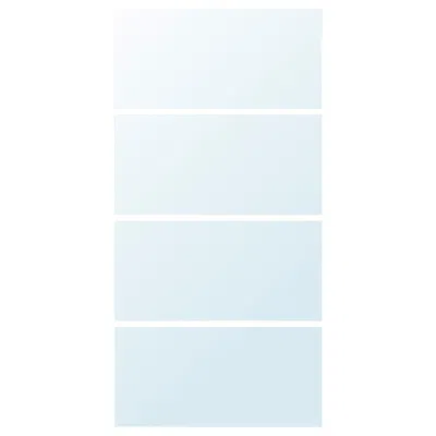 Ikea Auli 4 Panels For Sliding Door Frame, Mirror Glass, 39 3/8x79 1/8 " In Blue