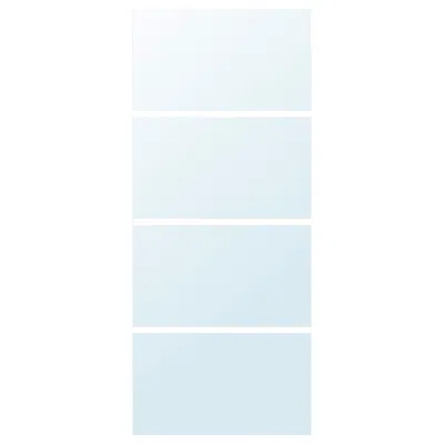 Ikea Auli 4 Panels For Sliding Door Frame, Mirror Glass, 39 3/8x92 7/8 "