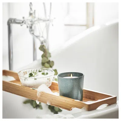 Ikea Avmåla Scented Candle In Ceramic Jar, Crisp Mint/dark Green, 50 Hr