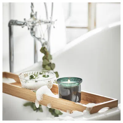 Ikea Avmåla Scented Candle In Glass, Crisp Mint/dark Green, 50 Hr