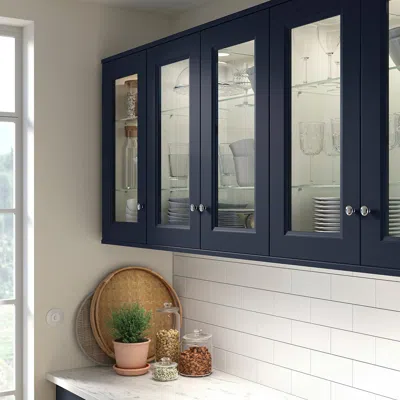 Ikea Axstad Glass Door, Matte Blue, 18x30 "