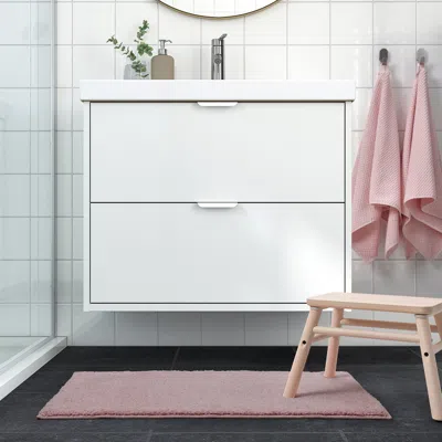 Ikea Backmåra Bath Mat, Pale Pink, 20x31 "