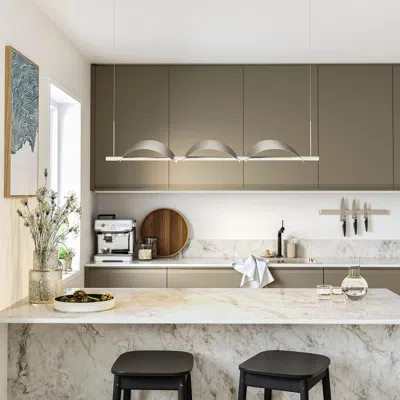 Ikea Backstörn Led Pendant Lamp, Dimmable/matte Aluminum, 42 ½ "
