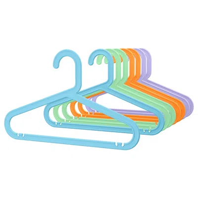 Ikea Bagis Children's Coat-hanger, Mixed Colors, Package Quantity: 8 Pack
