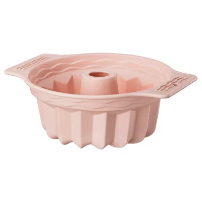 Ikea Baktider Fluted Ring Cake Mould, Pale Pink, 8 5/8 "