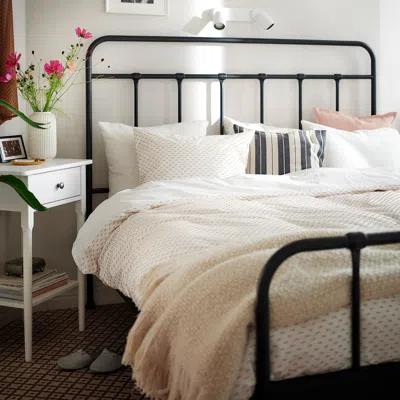 Ikea Bandknippe Duvet Cover And Pillowcase(s), White/beige, Twin