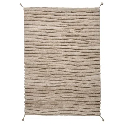 Ikea Bankkontor Rug, High Pile, Beige/handmade, 5 ' 7 "x7 ' 10 "