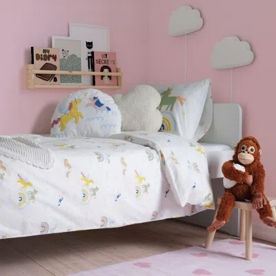 Ikea Barndröm Cushion, White/unicorn Rainbow, Length: 18 " In Multi