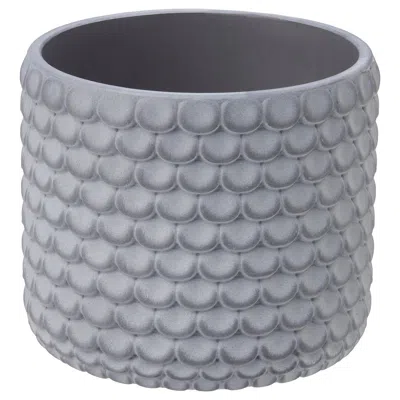 Ikea Bäckdråg Plant Pot, Fish Scale Patterned/white Gray, 3 ½ "