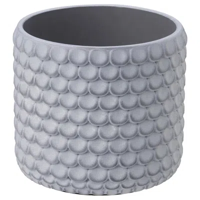 Ikea Bäckdråg Plant Pot, Fish Scale Patterned/white Gray, 4 ¾ "