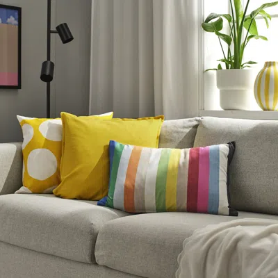 Ikea Bäckmärken Cushion Cover, Multicolor/stripe Pattern, 16x23 "