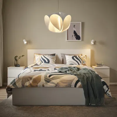 Ikea Bäcknate / Havsdjup Pendant Lamp, White, 19 5/8 "