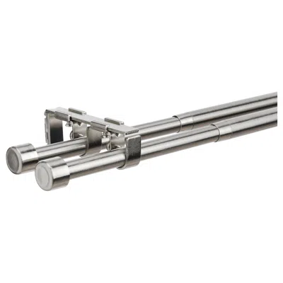 Ikea Bekräfta Double Curtain Rod Set, Nickel Plated, 47 ¼-82 ¾ 3/4 "
