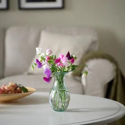 Ikea Bergkörsbär Vase, Glass/green, 6 "