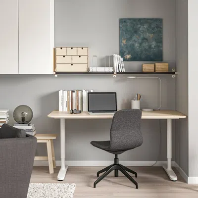 Ikea Bergshult / Granhult Wall Shelf, Brown-black/nickel Plated, 63x7 7/8 "