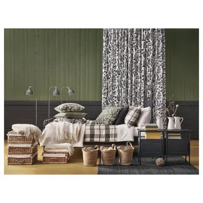 Ikea Besksötemal Comforter Set, Green/check, Twin/twin X-long