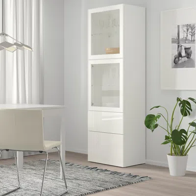 Ikea Bestå Frame, White, 23 5/8x15 3/4x75 5/8 "