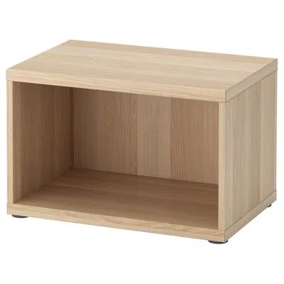 Ikea Bestå Frame, White Stained Oak Effect, 23 5/8x15 3/4x15 "