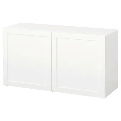 Ikea Bestå Shelf Unit With Doors, White/hanviken White, 47 1/4x16 1/2x25 1/4 "